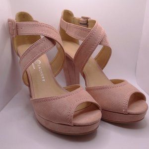 Chinese Laundry Blush Pink Platform Sandals 7.5